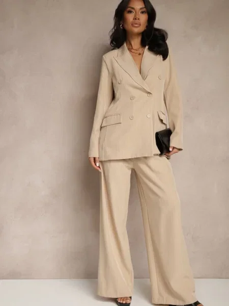 Pantaloni Ellilara bej