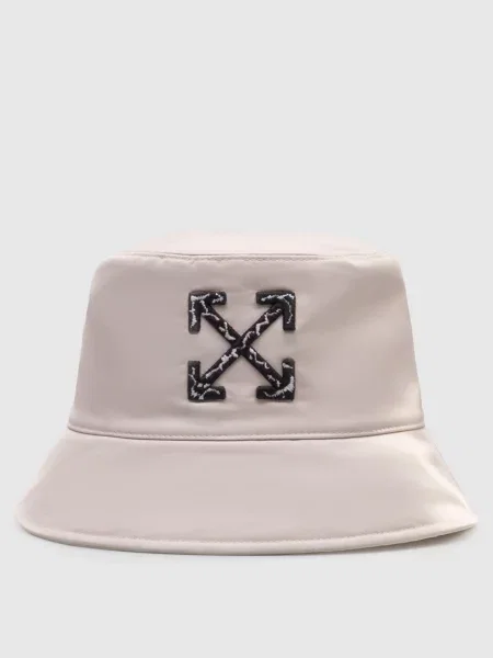 Шляпа Off-white с вышивкой бежевая