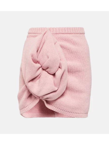 Fustă Magda Butrym din cașmir roz