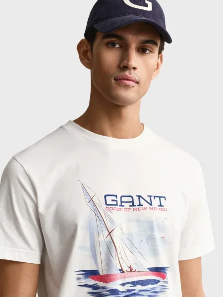 Футболка Gant біла