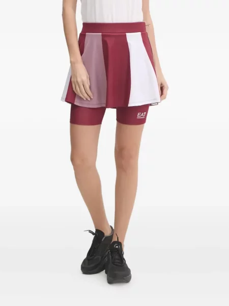 Pantaloni scurți de sport Ea7 Emporio Armani cu imagine roșu