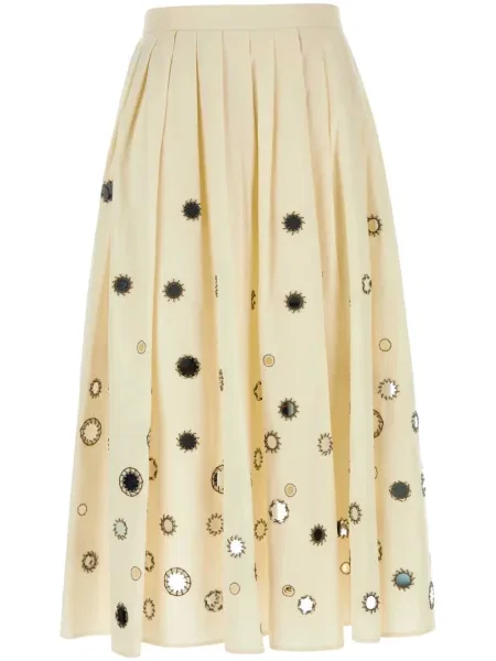 Fustă midi Prada până la genunchi