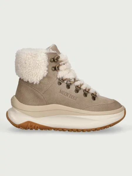 Moon Boot MB CITY SHEARLING MID апрески дамски от велур бежово