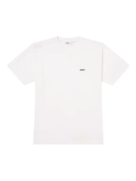 Tričko Obey s potiskem bílé