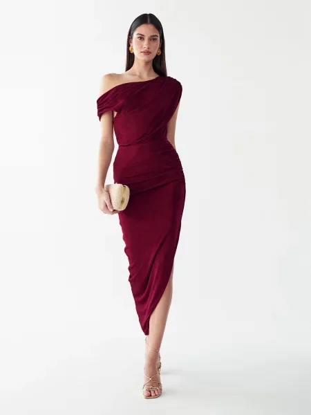 BWLDR Rochie Veleda bordeaux roșu