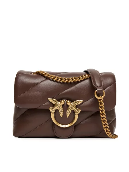 PINKO Torebki Kobieta ONE SIZE Skóra Mini Love Bag Puff Torba na ramię brązowy