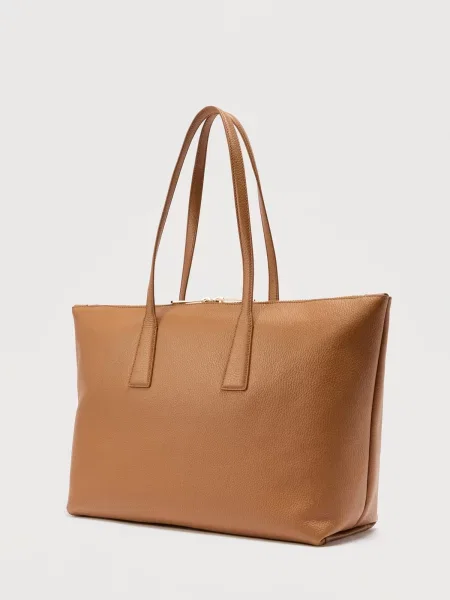 Geantă shopper Furla din piele maro