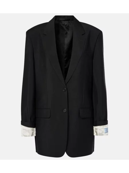 Volneni blazer Prada črna