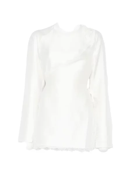 Дантелен топ Viktoria Chan с дантела бяло