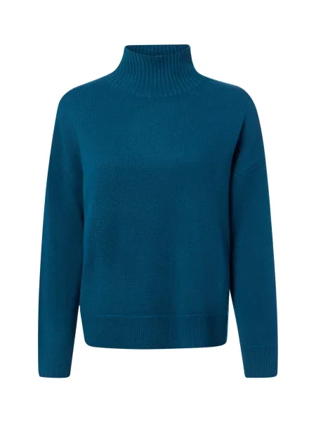 Marie Lund sweter merino Kobiety Wełna zielony|niebieski S niebieski