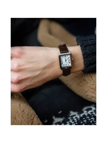 Zegarek Casio skórzany szary