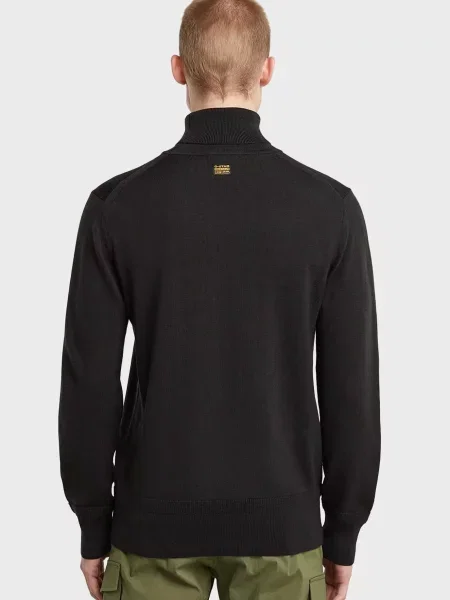 Вовняна водолазка G-star Raw чорна