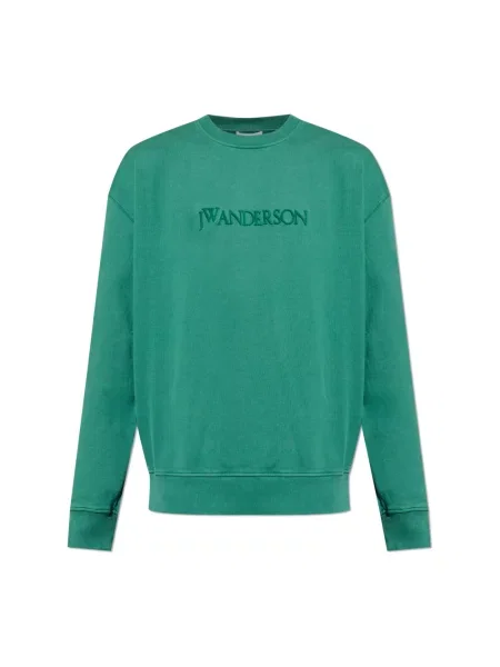 Bluza Jw Anderson z logo zielona