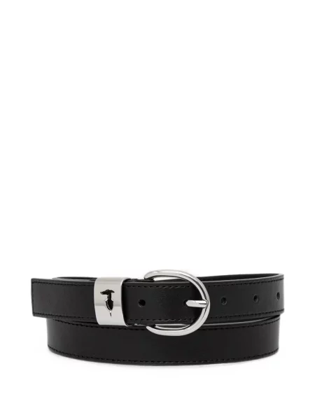 Cu centură curea Trussardi din piele cu cataramă negru