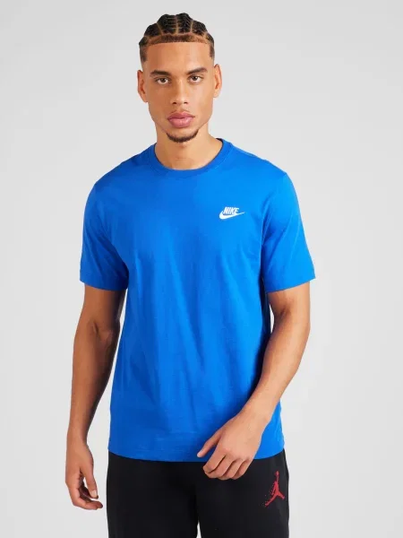 Nike Sportswear Marškinėliai Club sodri „karališka“ / balkšva mėlyna