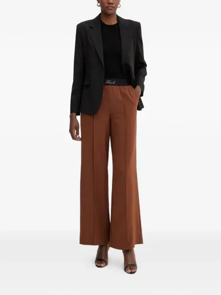 Pantaloni Karl Lagerfeld evazate maro