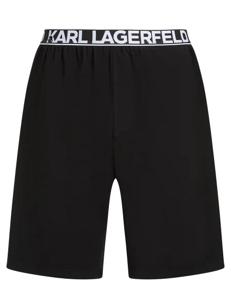 Karl Lagerfeld Pyžamové kalhoty černá bílá