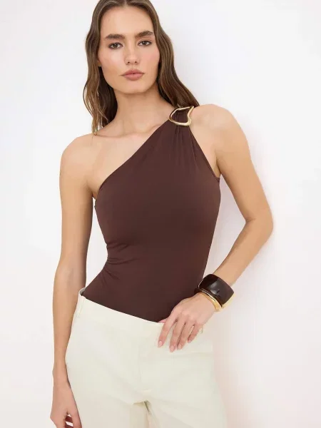 Trendyol Tricou body maro