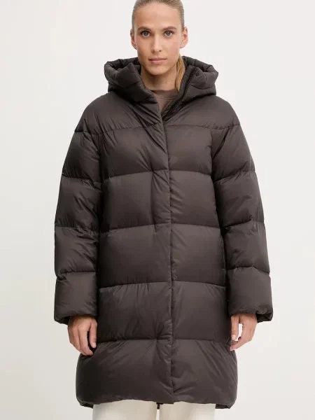 Płaszcz puchowy Jack Wolfskin Icy Hill Coat Rds peat brązowy
