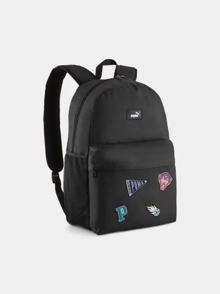 PUMA Phase Patch Backpack Повсякденний рюкзак Унісекс Комбінований верх чорний