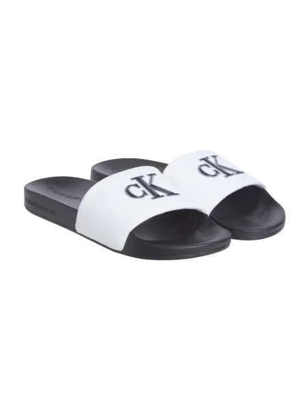 Saboți Calvin Klein Jeans alb