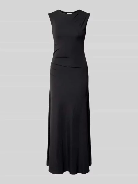 Sukienka midi z mieszanki z drapowaniami Jake*s Collection czarna