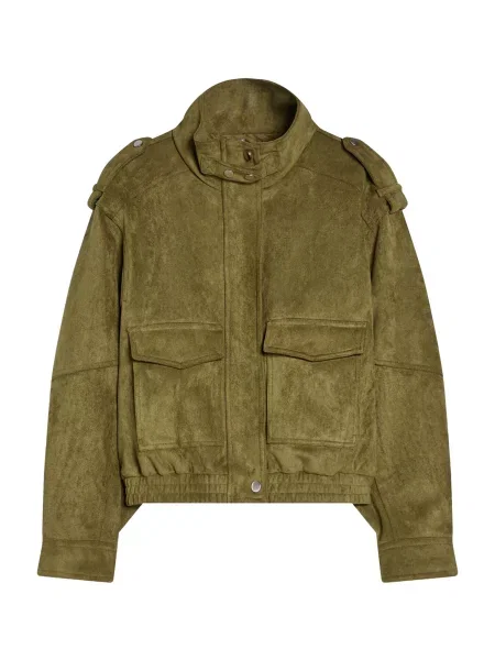 Bershka Prehodna jakna zelena