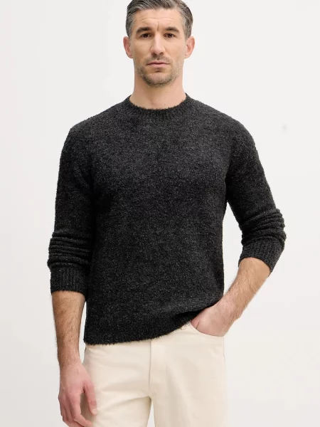 Pulover s primesjo volne Sisley siva