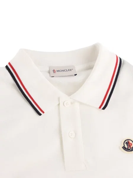 Koszulka polo dziecięca Moncler Enfant biała