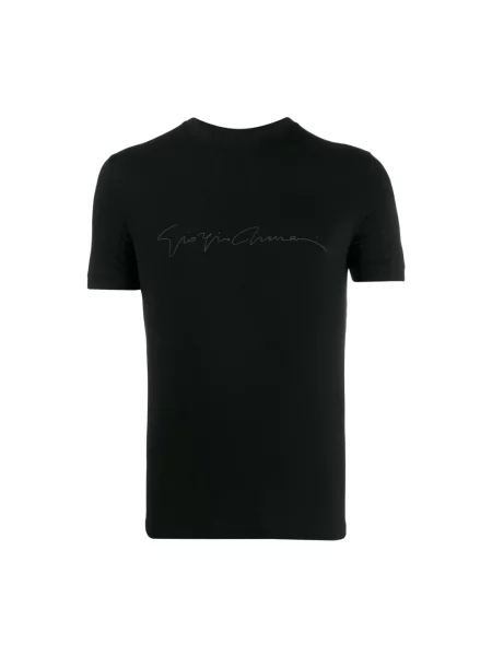 Koszulka Giorgio Armani z logo czarna