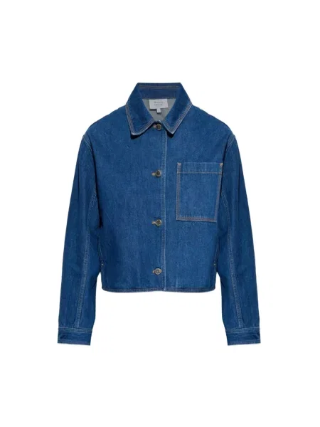 Kurtka Maison Kitsune o skróconej długości niebieska