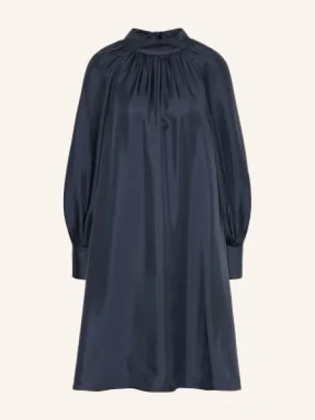 Alcidia Da Veiga Jedwabna Sukienka blau granatowa