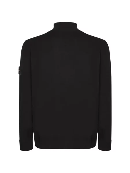 Pulover Stone Island de lână cu strasuri negru