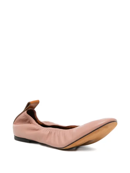 Balerini Lanvin din piele roz