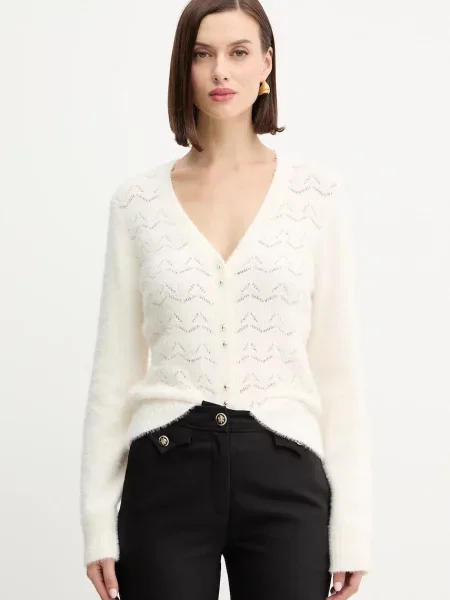 Kardigan Morgan z dekoltem w serek biały
