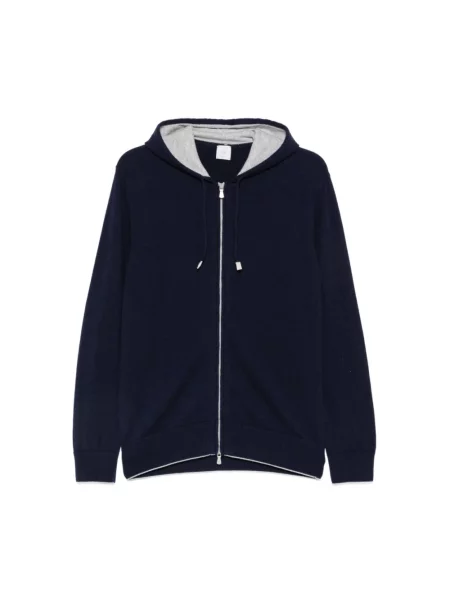 Bluza z kapturem Eleventy z kapturem niebieska