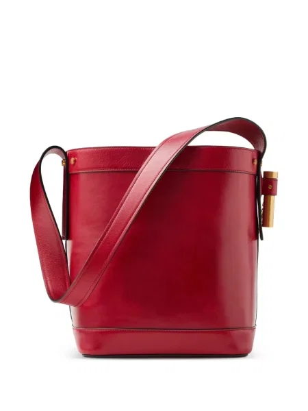 Geantă bucket Versace din piele mini roșu
