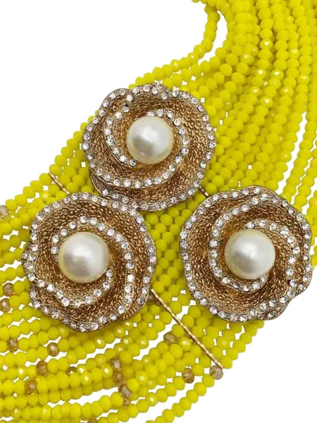 Colier Jennifer Gibson Jewellery cu perle galben
