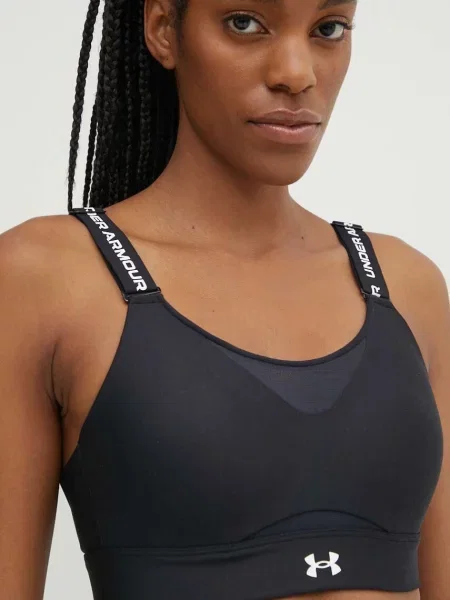 Спортен сутиен Under Armour Infinity High с изчистен дизайн черно