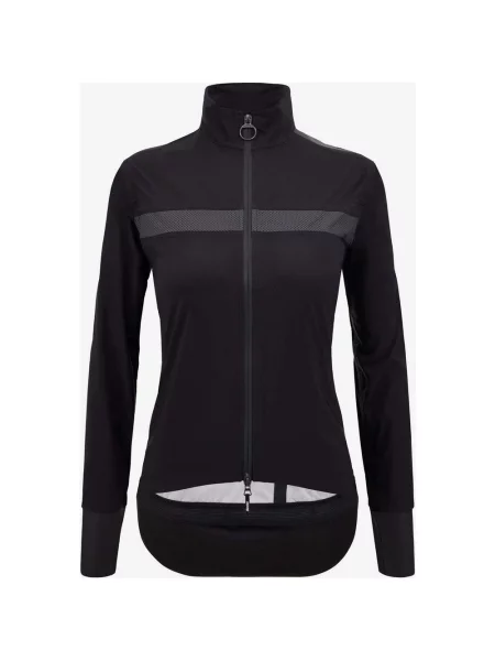 Wodoodporna cienka kurtka Santini Guard Neos w intensywnym czarnym kolorze slim fit XS czarna