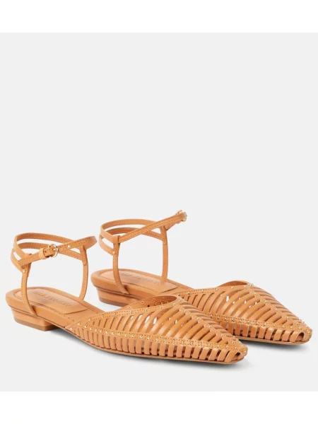 Balerini Ulla Johnson din piele maro