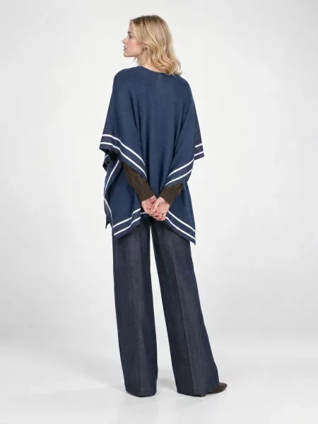 Pončo Lauren Ralph Lauren modrá