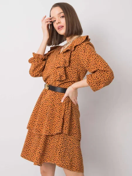 Rochie Rue Paris de costum maro