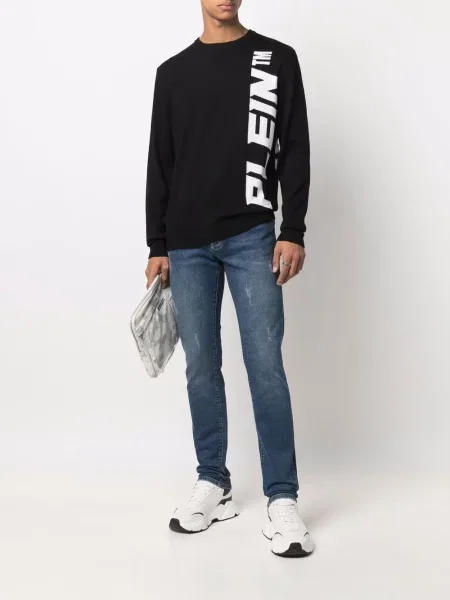 Raštuotas džemperis Philipp Plein juoda