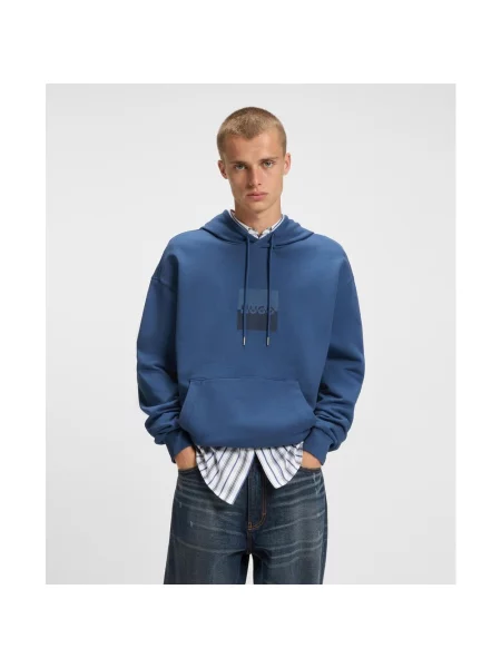 Bluza HUGO Duspliter z kapturem XS niebieska