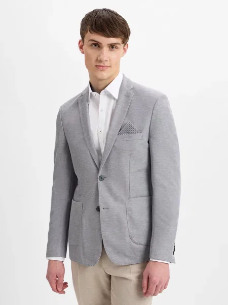 Finshley & Harding kurtka casualowa Maarten Mężczyźni Modern Fit marmurkowy 25 szary