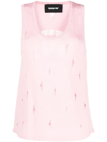 Top Barrow bez rukávů s oděrkami růžový