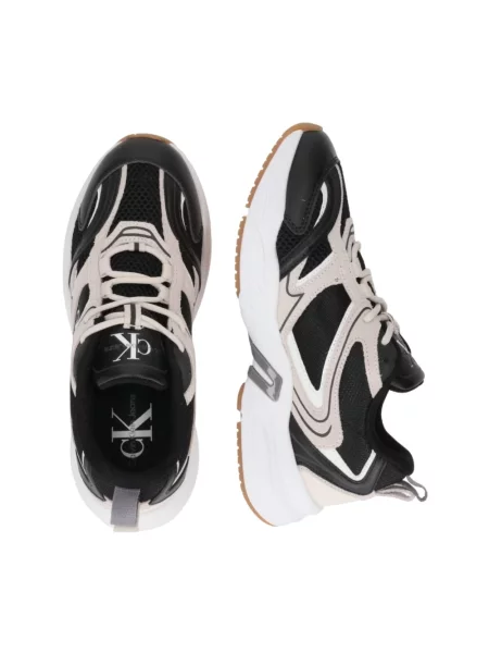 Buty do tenisa Calvin Klein Jeans skórzane retro do tenisa czarne