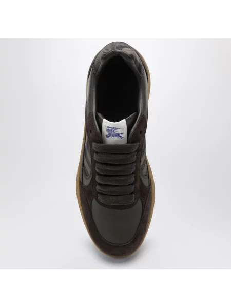 Sneakersy Burberry skórzane brązowe