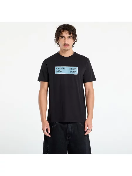 Тениска Calvin Klein Jeans с принт черно